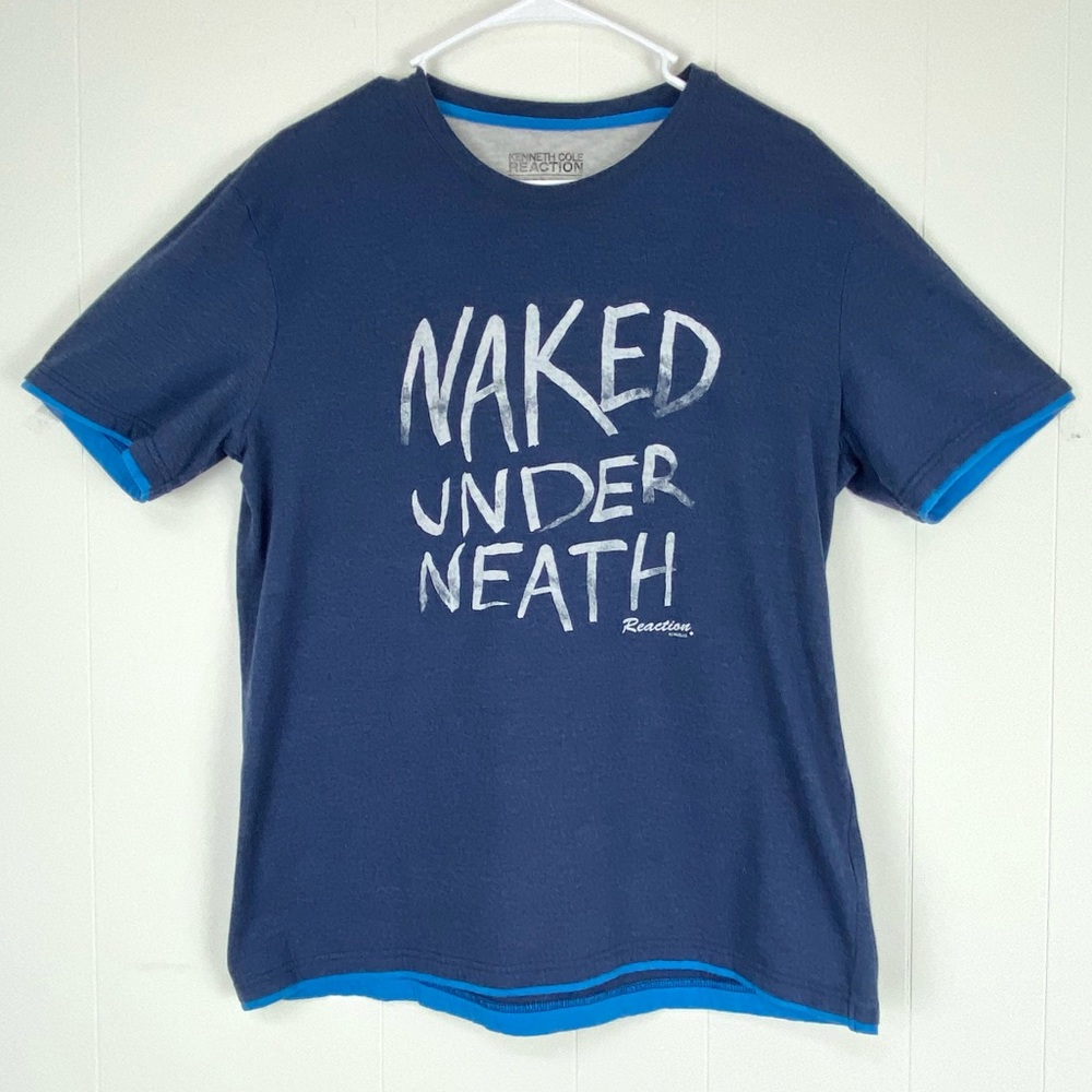 Cheeky Kenneth Cole Reaction Naked Underneath Men’s T-shirt M Bar Drinking Shirt